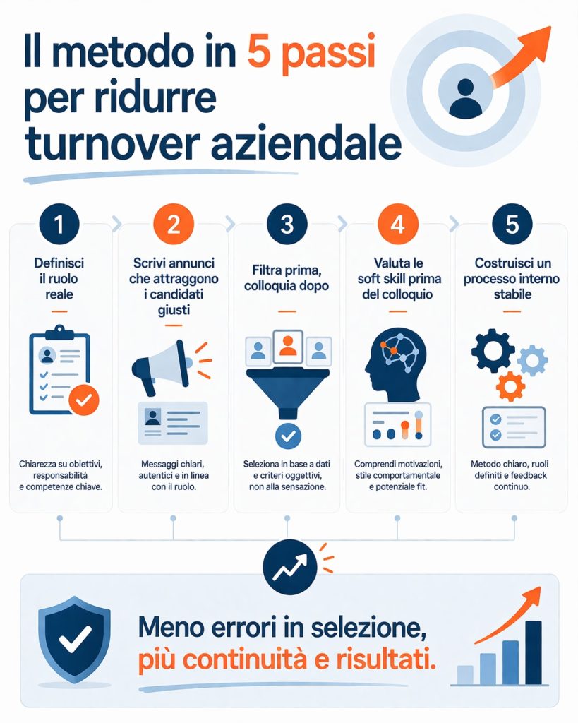 ridurre turnover aziendale 5 passi