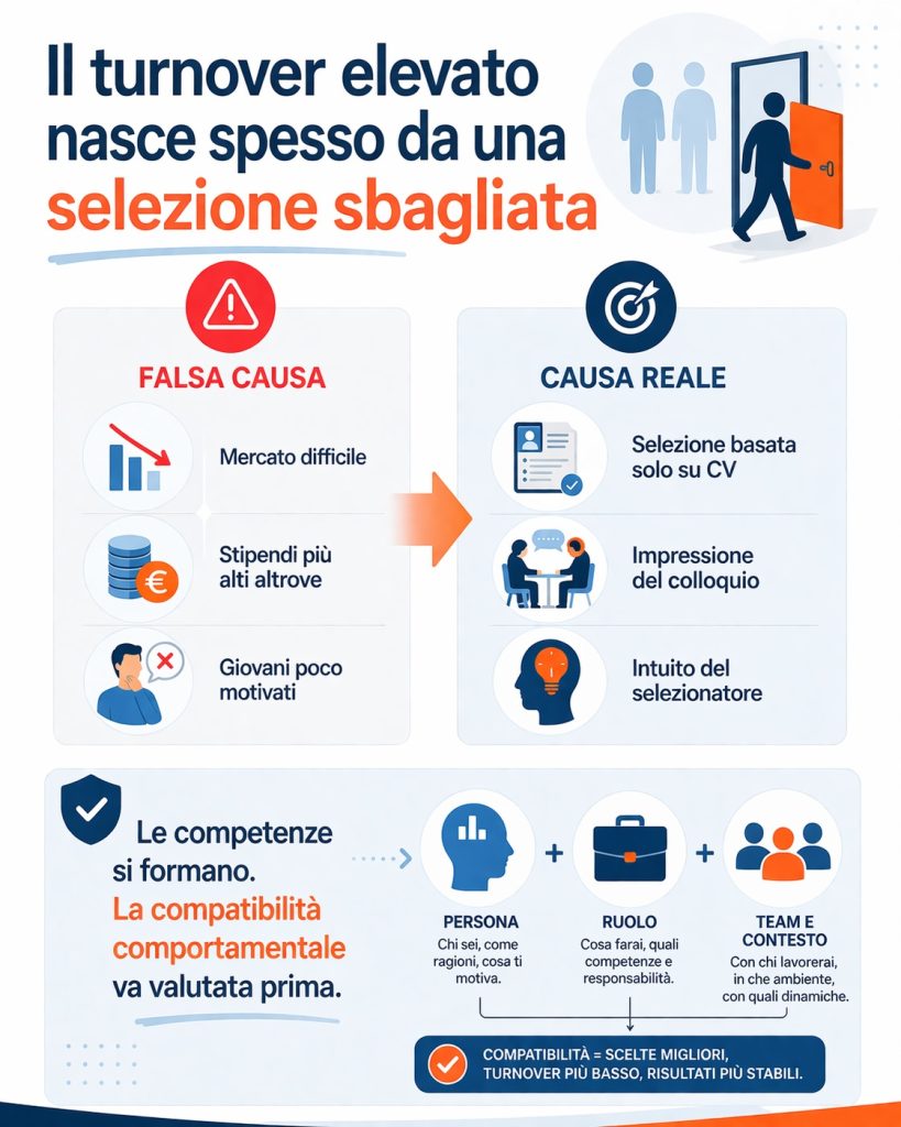 ridurre turnover aziendale selezione sbagliata